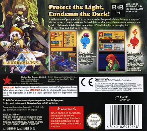 Luminous Arc — box-2D-back (EU)