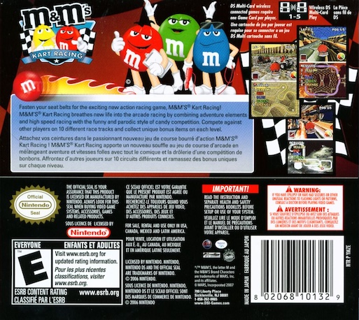 M And M's - Kart Racing — box-2D-back (US)