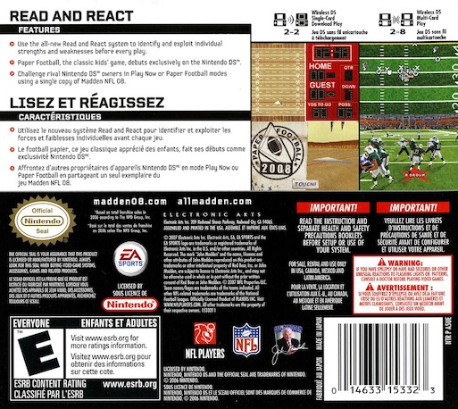Madden NFL 08 — box-2D-back (US)