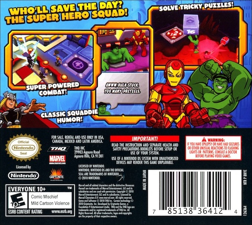 Marvel Super Hero Squad - Le Gant De L'infini — box-2D-back (US)