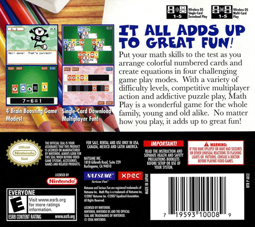 Math Play — box-2D-back (US)