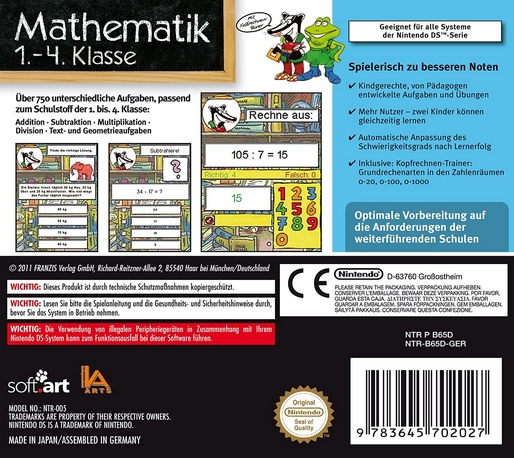 Mathematik 1.-4. Klasse 2012 — box-2D-back (DE)