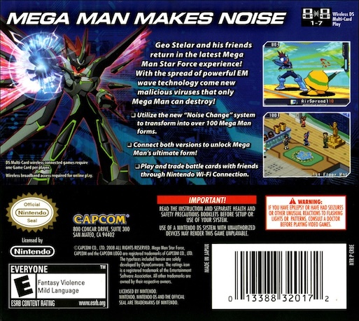 Mega Man Star Force 3 - Black Ace — box-2D-back (US)