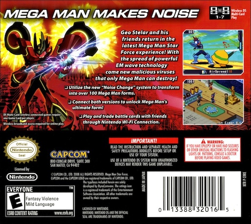Mega Man Star Force 3 - Red Joker — box-2D-back (US)