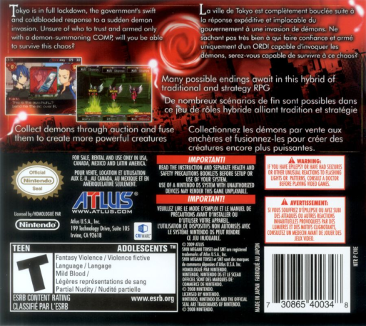 Shin Megami Tensei - Devil Survivor — box-2D-back (US)