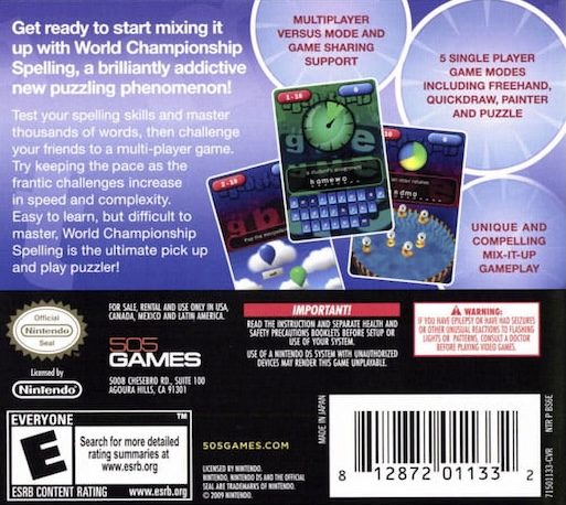 World Championship Spelling — box-2D-back (US)