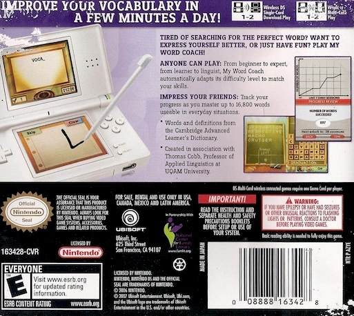 Mon Coach Personnel - J'enrichis Mon Vocabulaire — box-2D-back (US)
