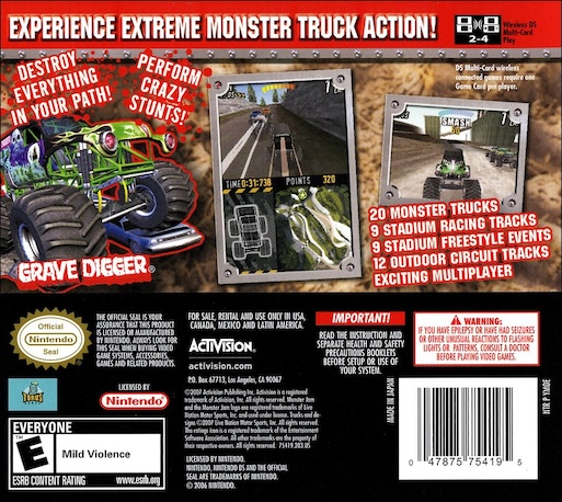 Monster Jam — box-2D-back (US)