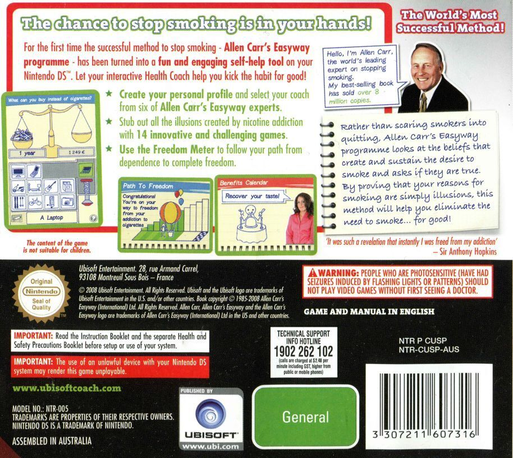 My Stop Smoking Coach With Allen Carr Easyway - Quit For Good — box-2D-back (AU)
