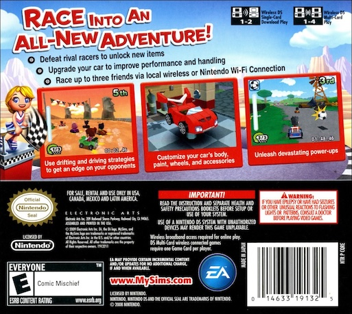 Mysims Racing — box-2D-back (US)