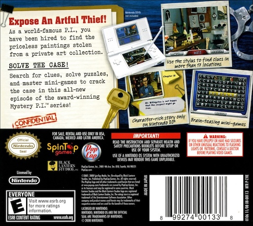 Mystery P.i. - Portrait Of A Thief — box-2D-back (US)