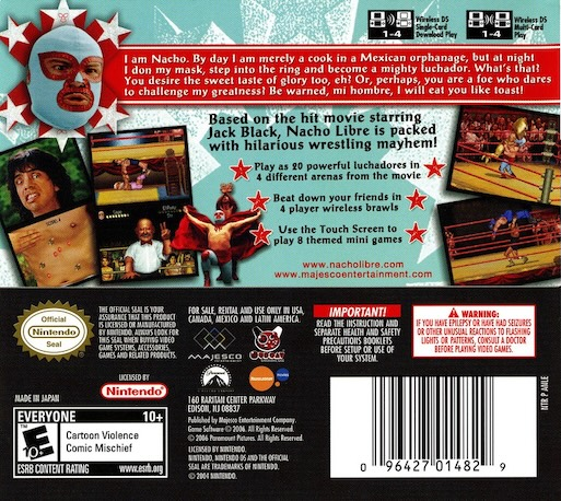 Nacho Libre — box-2D-back (US)