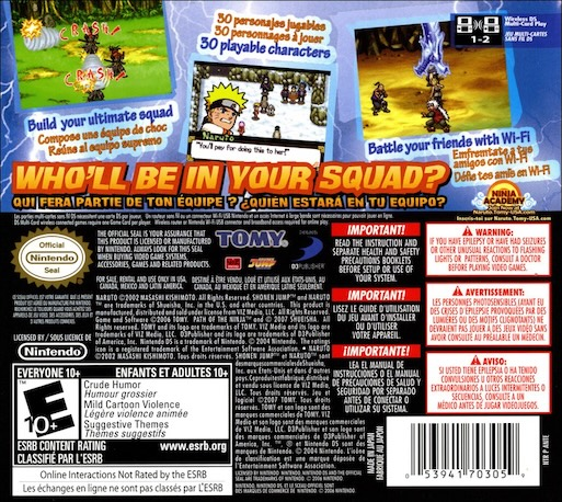Naruto RPG 3 - Reijuu vs Konoha Shoutai — box-2D-back (US)