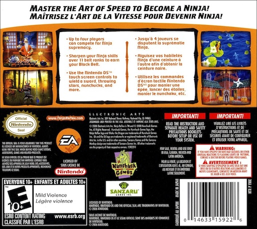 Ninja Reflex — box-2D-back (US)