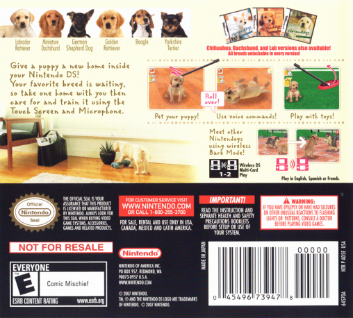 Nintendogs - Best Friends — box-2D-back (US)
