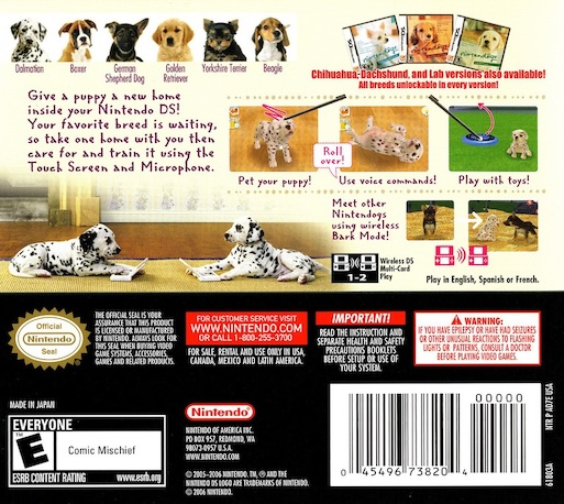 Nintendogs - Dalmatian And Friends — box-2D-back (US)