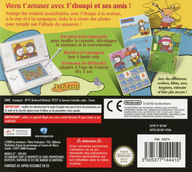 Nouvelles Aventures De T'choupi Et Ses Amis, Les — box-2D-back (FR)