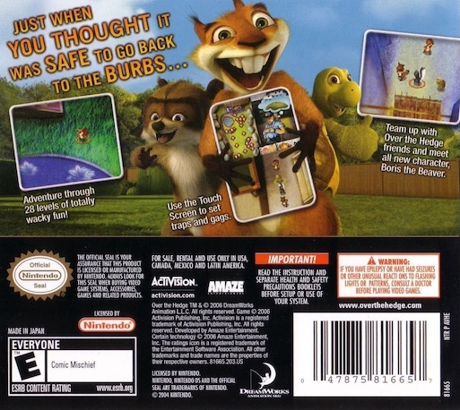 Nos Voisins Les Hommes - Zamy Pète Les Plombs — box-2D-back (US)
