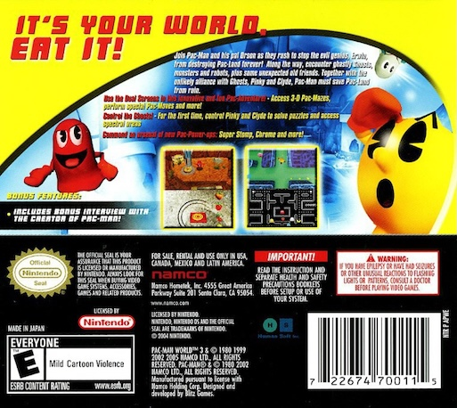 Pac-Man World 3 — box-2D-back (US)