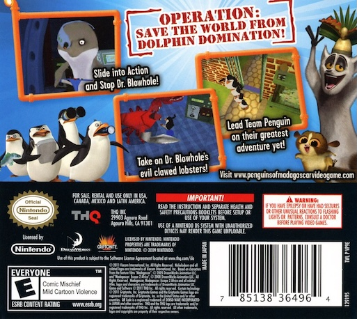 Pingouins De Madagascar - Le Docteur Blowhole Est De Retour, Les — box-2D-back (US)