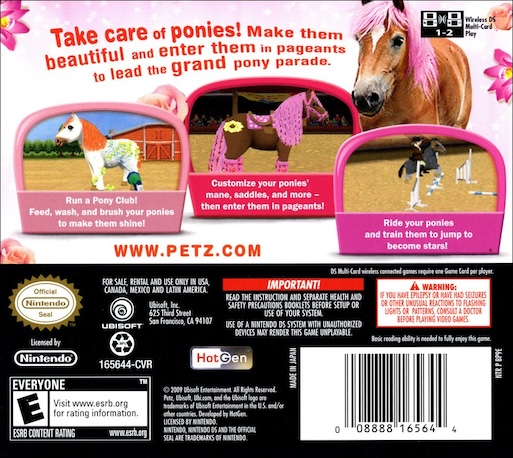 Petz - Pony Club — box-2D-back (US)