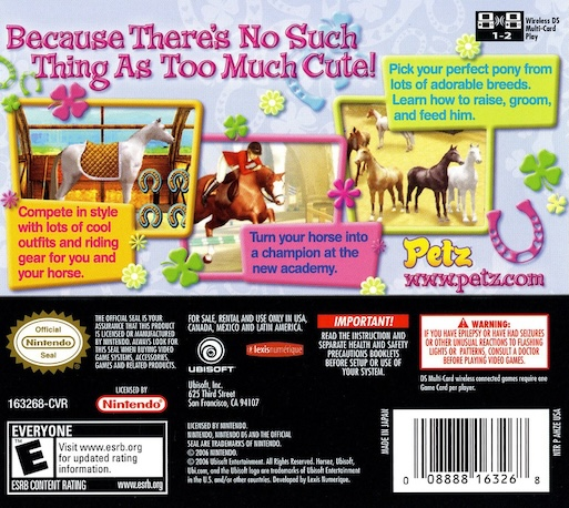 Horsez — box-2D-back (US)
