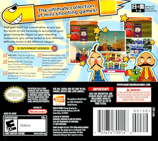 Point Blank Ds — box-2D-back (US)