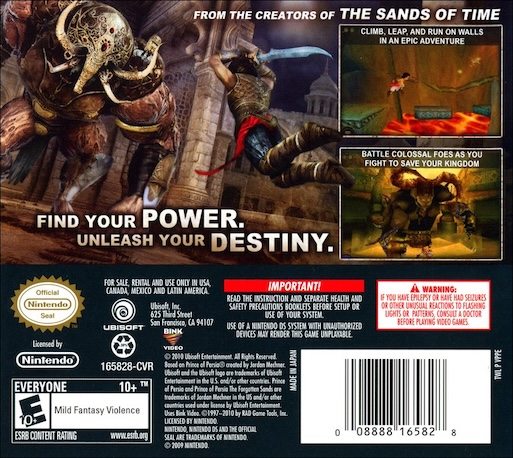 Prince Of Persia - Les Sables Oubliés — box-2D-back (US)