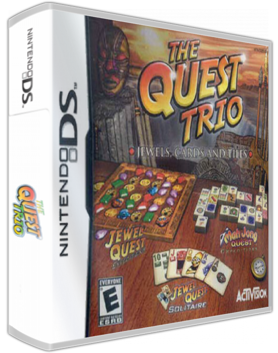 Quest Trio, The - Jewels, Cards And Tiles — box-3D (US)