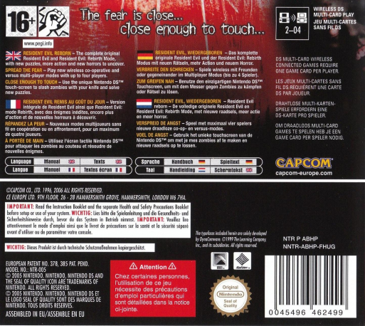 Resident Evil - Deadly Silence — box-2D-back (EU)