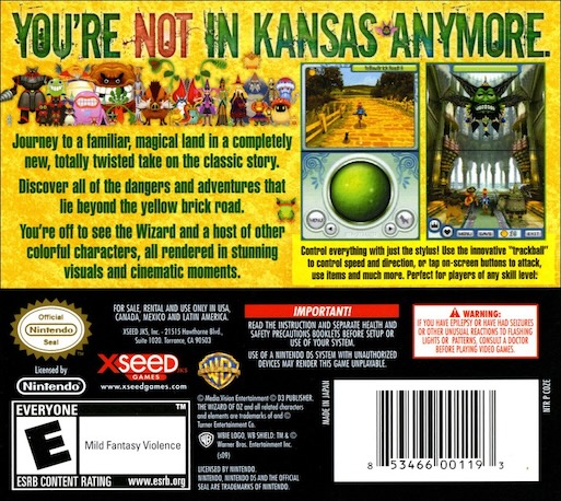 Wizard Of Oz - Beyond The Yellow Brick Road, The — box-2D-back (US)