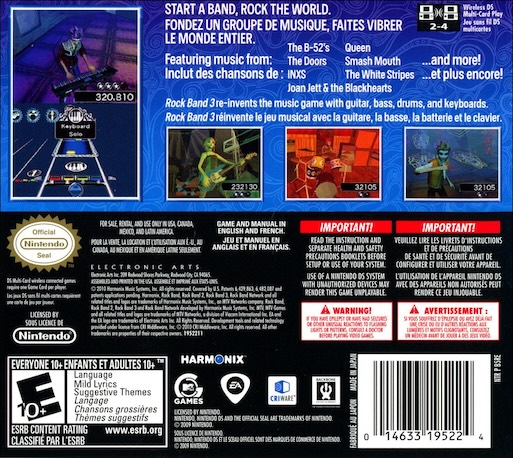 Rock Band 3 — box-2D-back (US)
