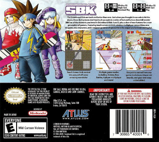 Sbk - Snowboard Kids — box-2D-back (US)