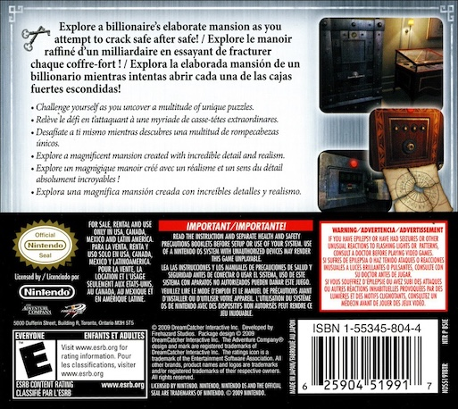 Safecracker - Expert En Cambriolage — box-2D-back (US)