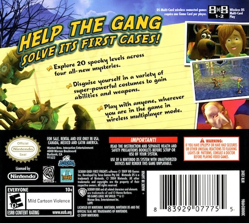 Scooby-doo! - First Frights — box-2D-back (US)