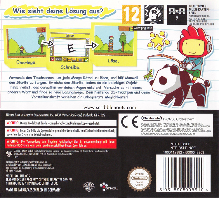 Scribblenauts — box-2D-back (DE)
