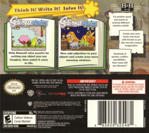 Scribblenauts Collection — box-2D-back (US)