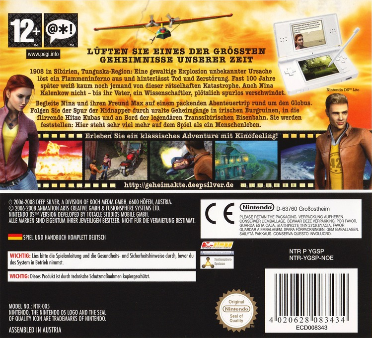 Secret Files - Tunguska — box-2D-back (DE)
