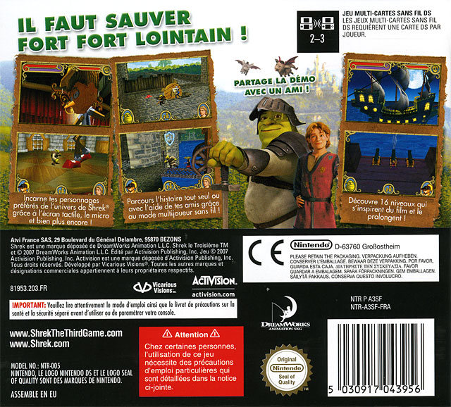 Shrek The Third — box-2D-back (FR)