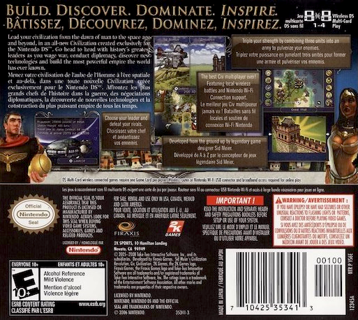 Sid Meier's Civilization Revolution — box-2D-back (US)