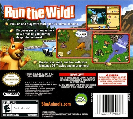 Simanimals — box-2D-back (US)