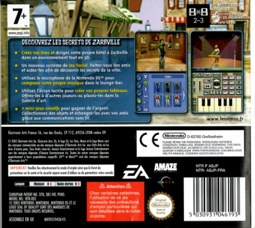 Sims 2, The - Hachamecha Hotel Life — box-2D-back (FR)
