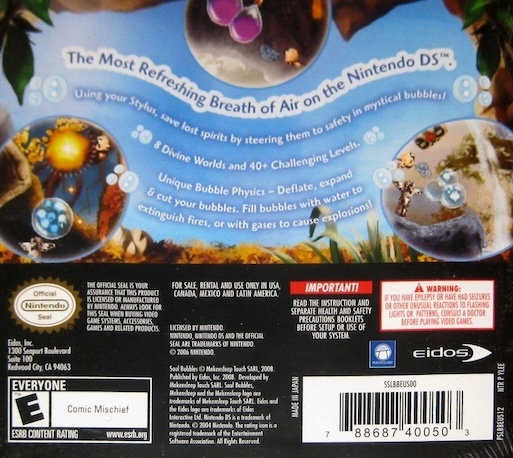 Soul Bubbles — box-2D-back (US)