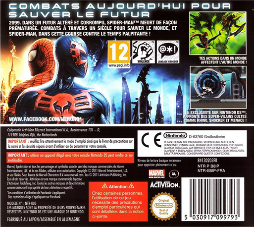 Spider-man - Edge Of Time — box-2D-back (FR)
