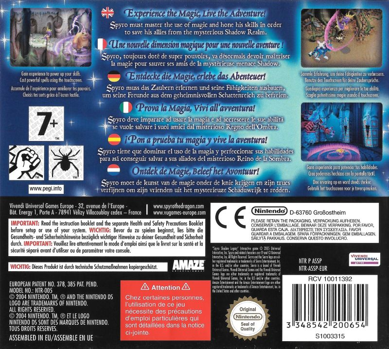 Spyro - Shadow Legacy — box-2D-back (EU)