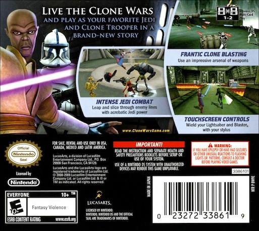 Star Wars The Clone Wars - Les Héros De La République — box-2D-back (US)