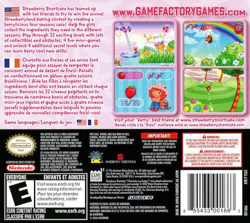 Strawberry Shortcake - The Four Seasons Cake — box-2D-back (US)