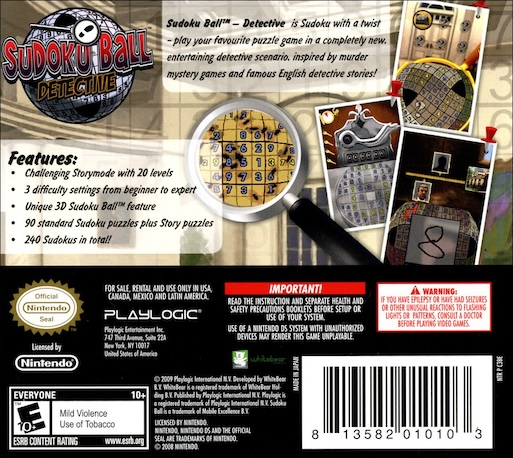Sudoku Ball - Detective — box-2D-back (US)