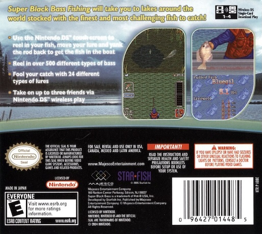 Super Black Bass Fishing — box-2D-back (US)