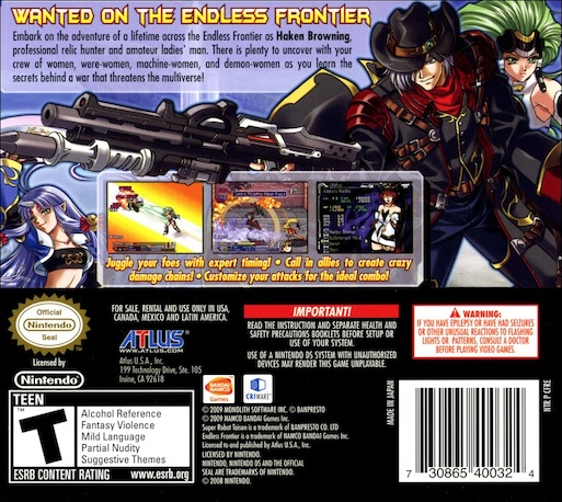 Super Robot Wars Og Saga - Endless Frontier — box-2D-back (US)